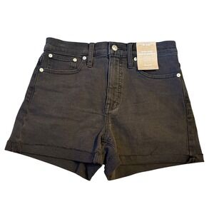 Madewell Womens Jean Shorts Black Size 26 Grunge Skater Festival Denim Shorts